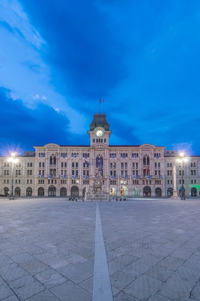 Italy-Trieste-Piazza Unita dItalia at dawn